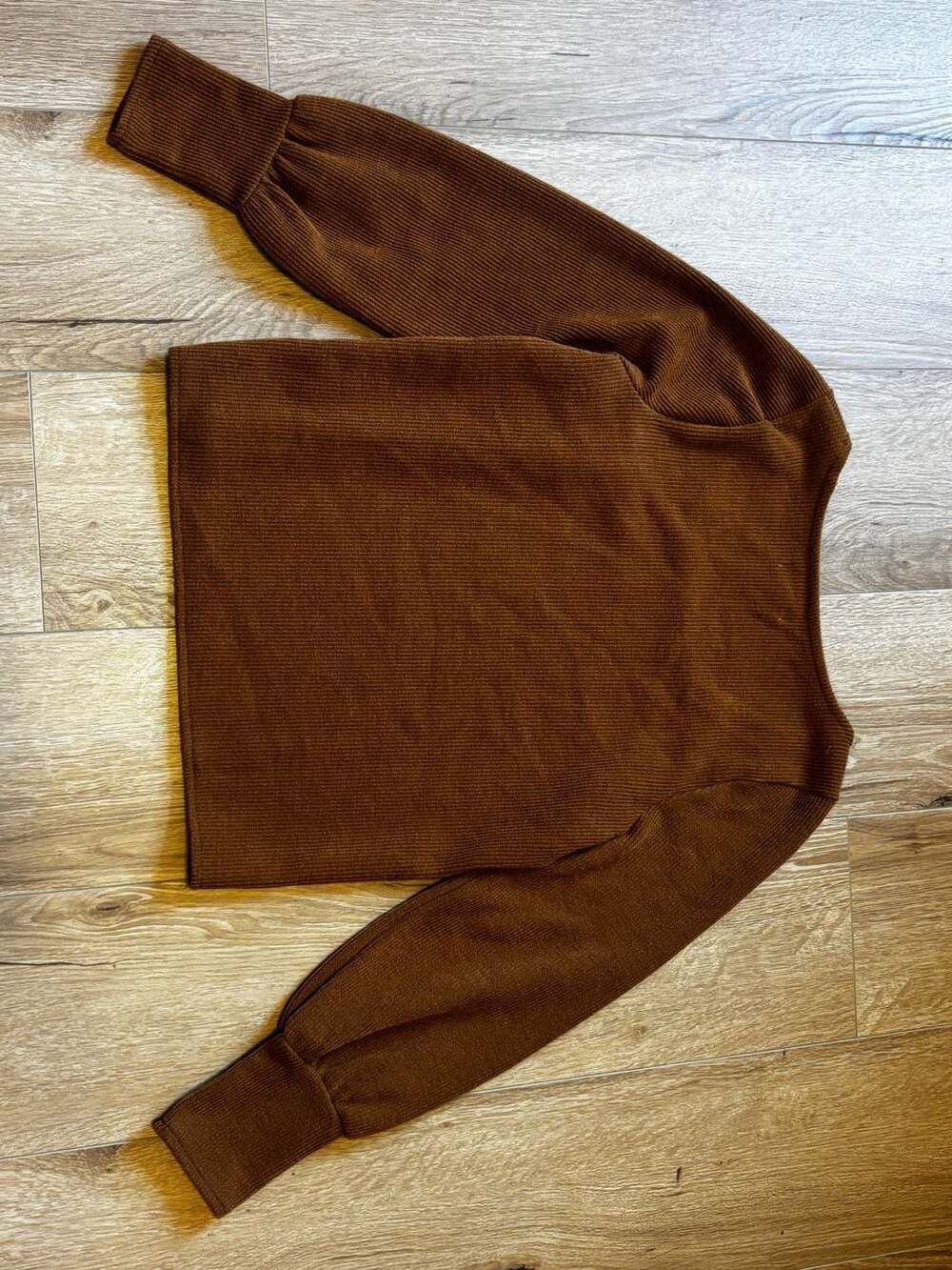 Madewell Ribbed Square-Neck Sweater in Brown - Picture 6 of 6